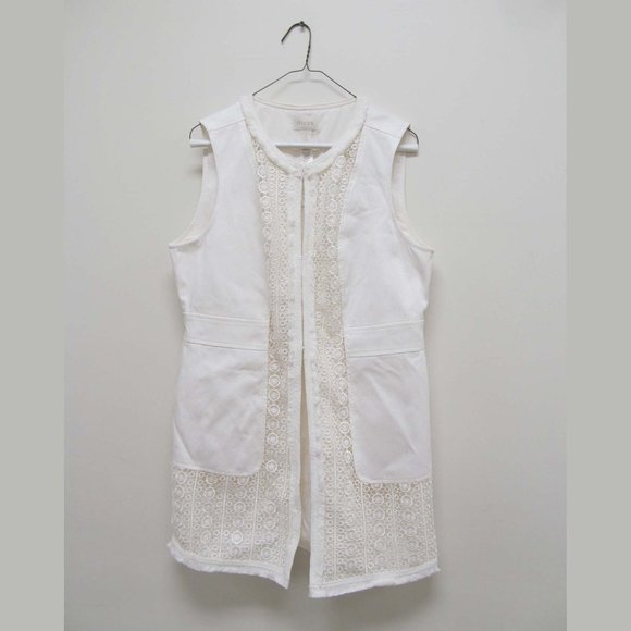 Chico's Novelty Mixed Vest Jacket NEW Size Medium - Picture 1 of 3